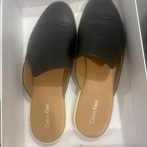 Calvin Klein slip on sneaker/shoe. Black leather